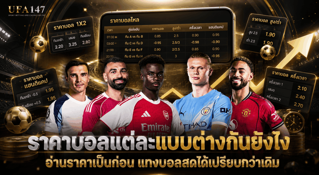 ราคาบอลแต่ละแบบต่างกันยังไง