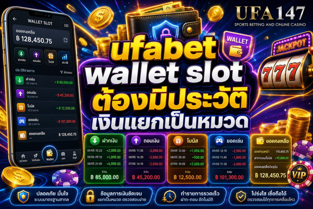 ufabetwallet slot ต้องมีประวัติเงินแยกเป็นหมวด