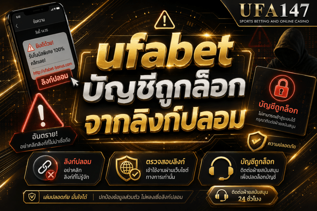 ufabetบัญชีถูกล็อก จากลิงก์ปลอม