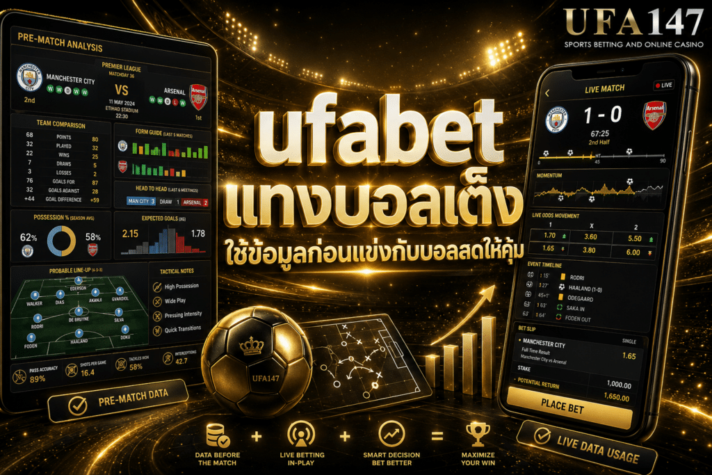 ufabetแทงบอลเต็ง ใช้ข้อมูลก่อนแข่งกับบอลสดให้คุ้ม