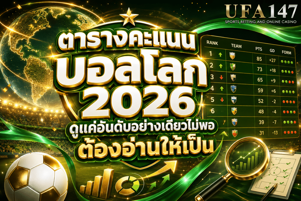 ตารางคะแนน บอลโลก 2026 ดูแค่อันดับอย่างเดียวไม่พอ