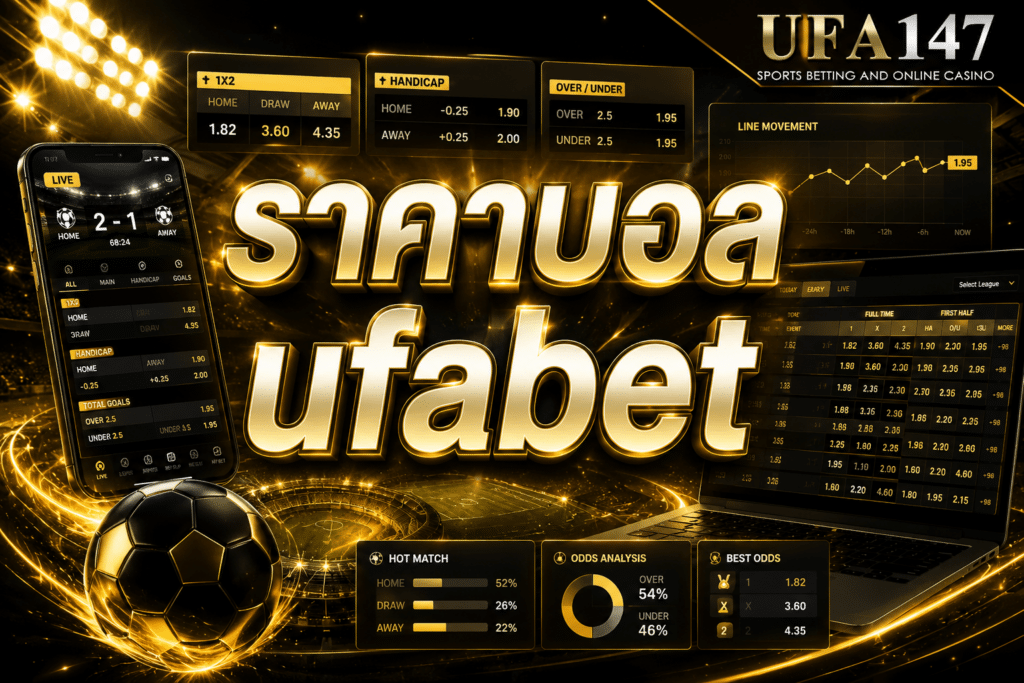 ราคาบอล ufabet แทงบอลที่ ufa147 ไม่ผิดหวังแน่นอน ราคาบอลดี